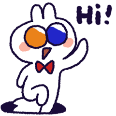 [LINEスタンプ] おかしいうさぎ 1