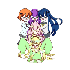 [LINEスタンプ] 5人の女の子