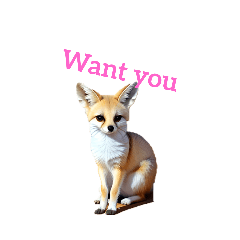 [LINEスタンプ] キツネ fennec fox