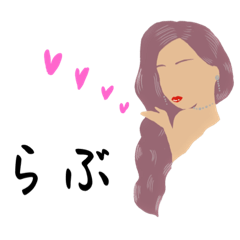 [LINEスタンプ] オシャレ好きgirls〜long hair version〜