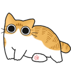 [LINEスタンプ] ねこぽっくる茶白【文字なし】