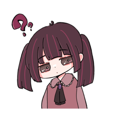 [LINEスタンプ] 無口な少女ちゃんたち