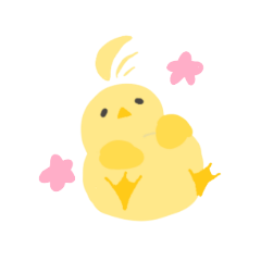 [LINEスタンプ] くせっ毛なひよこ