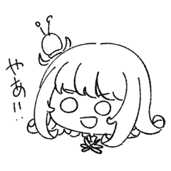 [LINEスタンプ] リリーちゃんの白黒スタンプ