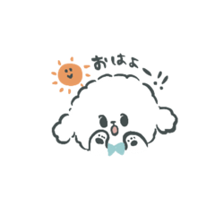 [LINEスタンプ] トイプードル・ビション・犬・毎日使える