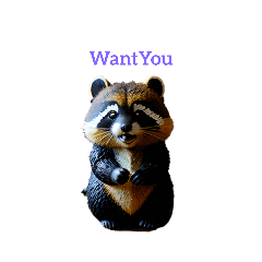 [LINEスタンプ] たぬき raccoon