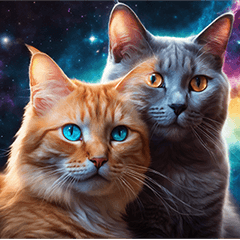 [LINEスタンプ] 宇宙の中の猫3の画像（メイン）