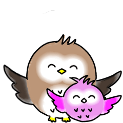 [LINEスタンプ] 動く ふわもこ フクロウ【敬語】