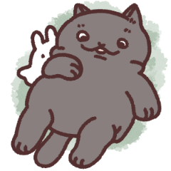 [LINEスタンプ] 黒猫ちゃんとおばけちゃん