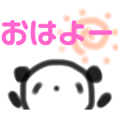 [LINEスタンプ] でか文字×カラフル 手描き風パンダさん