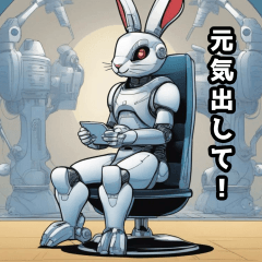 [LINEスタンプ] ウサギロボ