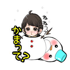 [LINEスタンプ] 冬の季節の女の子