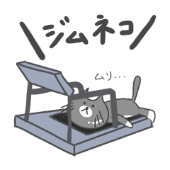 [LINEスタンプ] 筋トレをする猫 ジムネコ