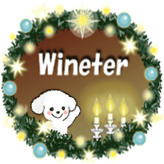 [LINEスタンプ] 冬【年末年始】トイプードル仔犬(修正版)の画像（メイン）