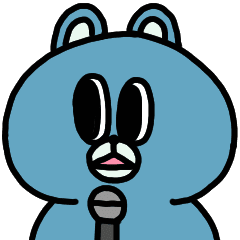 [LINEスタンプ] 新人記者青いクマの画像（メイン）