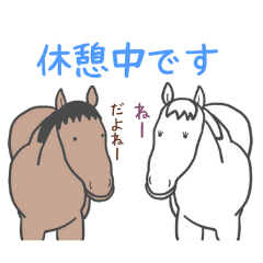 [LINEスタンプ] 馬のシロゲちゃんとカゲくん