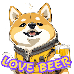 [LINEスタンプ] ハッピーアワー 柴犬ビール