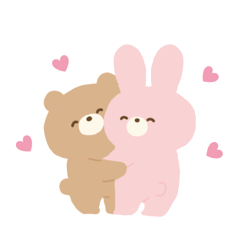 [LINEスタンプ] くまうさ日和