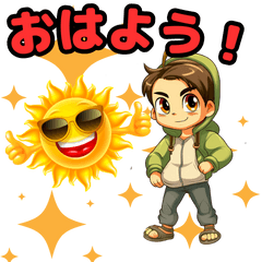 [LINEスタンプ] 少年の挨拶