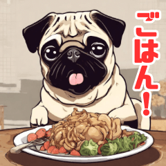 [LINEスタンプ] パグ犬大好き！