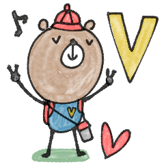 [LINEスタンプ] mottoの優しいVアニマルさん♡伝える