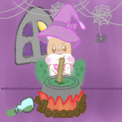 [LINEスタンプ] ハムスターミカンーハロウィン