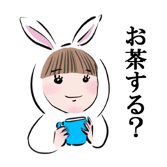 [LINEスタンプ] 時々ブラックこうさぎちゃん