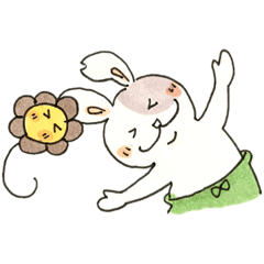 [LINEスタンプ] みまもりうさぎのチャルス