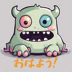 [LINEスタンプ] ぼくのかわいい怪獣たち