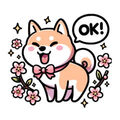 [LINEスタンプ] さくらしばいぬ