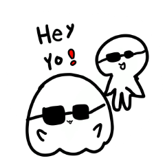 [LINEスタンプ] しろくんとおばけ