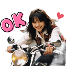 [LINEスタンプ] バイク女子高生の日常