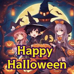 [LINEスタンプ] ハロウィンキャラクターマジック