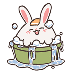 [LINEスタンプ] ただのウサギまん