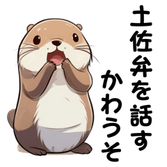 [LINEスタンプ] 土佐弁を話すかわうそ①【修正版】