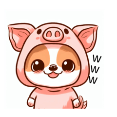 [LINEスタンプ] 動物着ぐるみチワワ