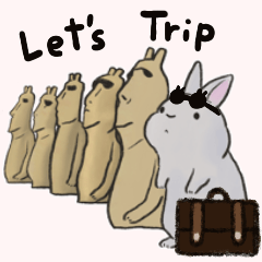 [LINEスタンプ] うさぽんの旅うさぎスタンプ1