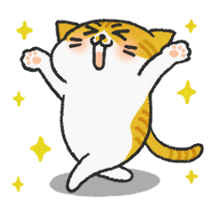 [LINEスタンプ] 陽気な茶トラねこ