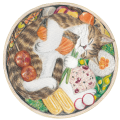 [LINEスタンプ] ほっこり猫と食べ物8