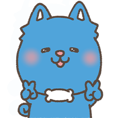 [LINEスタンプ] ちろるのあおいイヌくん1