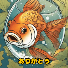 [LINEスタンプ] ゴージャスな金魚の仲間たち