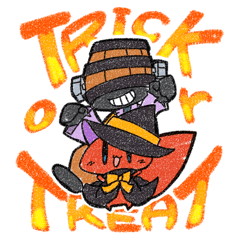 [LINEスタンプ] ティラの冒険 ハロウィンバージョン