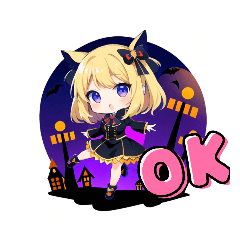 [LINEスタンプ] 金髪ハロウィン娘