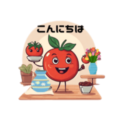 [LINEスタンプ] トマトちゃんからの元気メッセージ