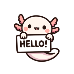 [LINEスタンプ] ウーパールーパーの英語挨拶