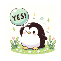 [LINEスタンプ] ペンギンのバブルワールド