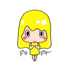 [LINEスタンプ] スライムのっけた女の子