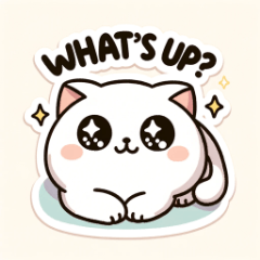 [LINEスタンプ] かわいい猫：ステッカー