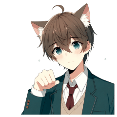 [LINEスタンプ] 可愛い猫耳男子【日常スタンプ】の画像（メイン）