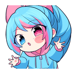 [LINEスタンプ] あみりちゃんパーカーバージョン第3弾